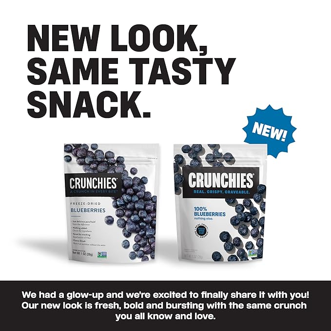 Crunchies Freeze-Dried Fruits, 100% All Natural Crispy Fruit, Non GMO and Kosher, Resealable Freeze