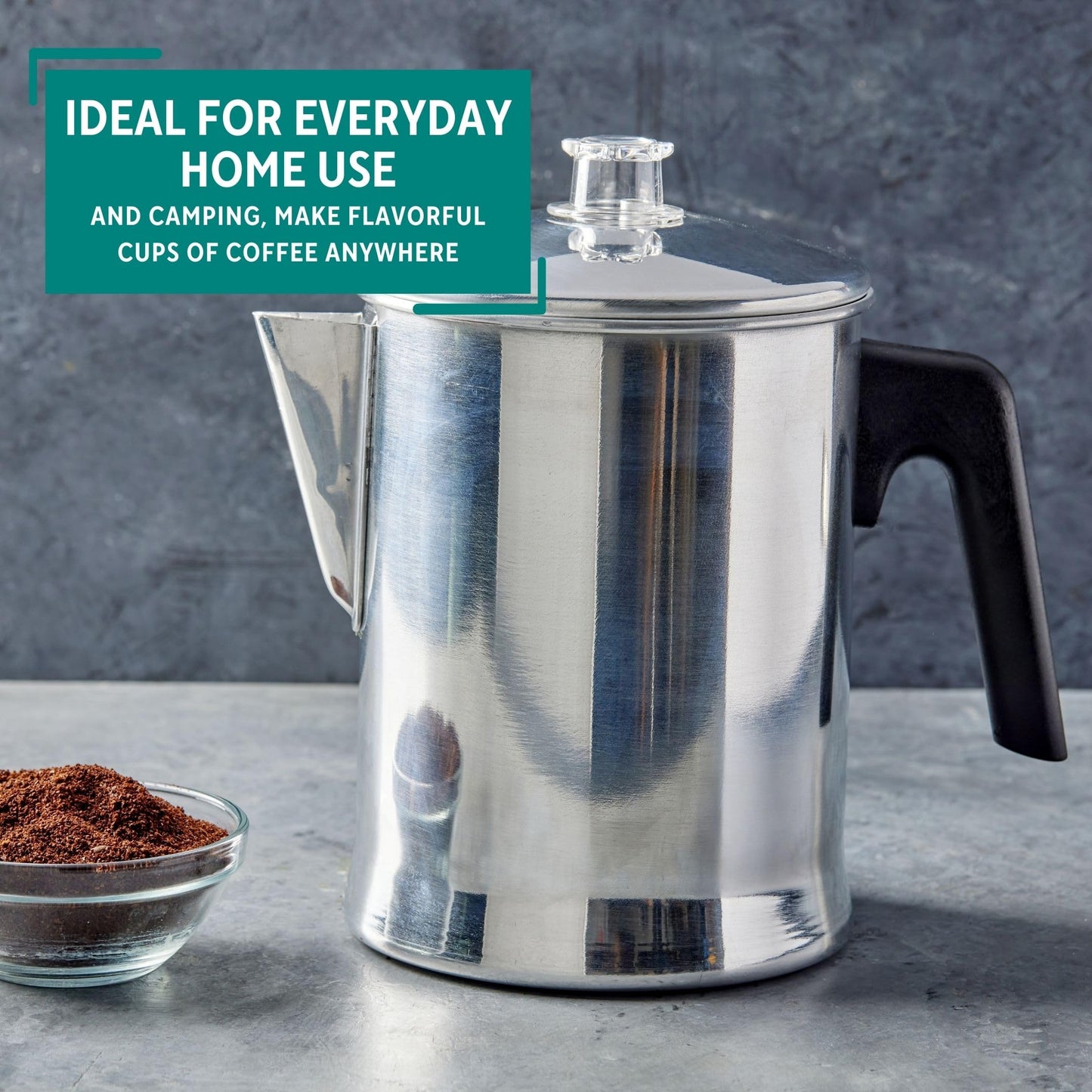 MIRRO 9 Cup Aluminum Coffee Percolator with Cool-touch Handle