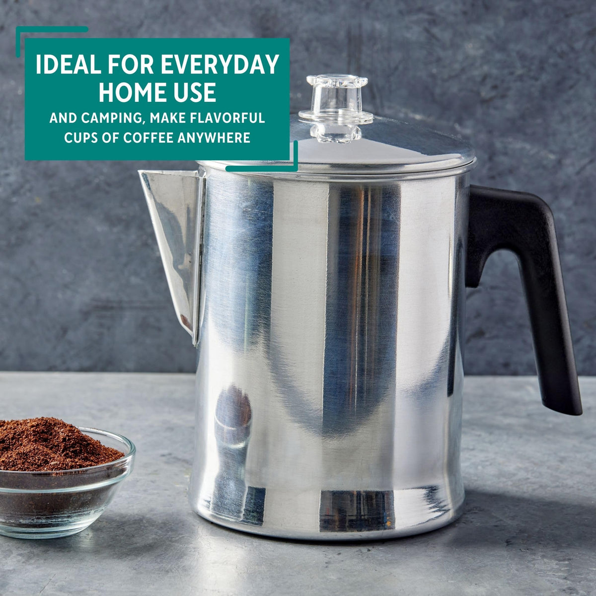 MIRRO 9 Cup Aluminum Coffee Percolator with Cool-touch Handle