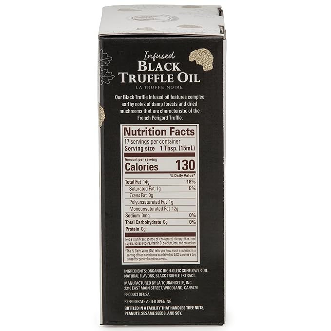 La Tourangelle, White Truffle Oil & Black Truffle Oil Set, Complex Gourmet Earthy Flavor for