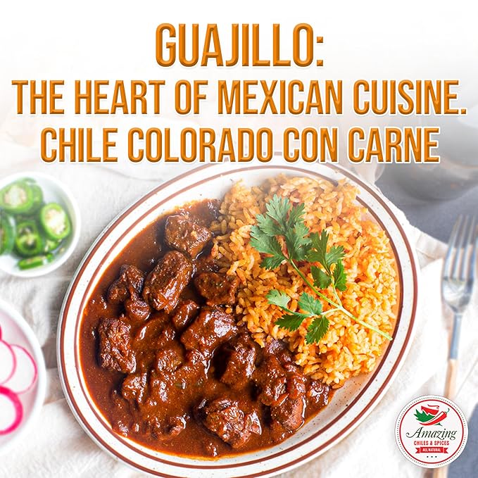 Guajillo Chile Powder Ground 1LB (16oz) – Natural and Premium. Great For Chili, Sauces, Stews