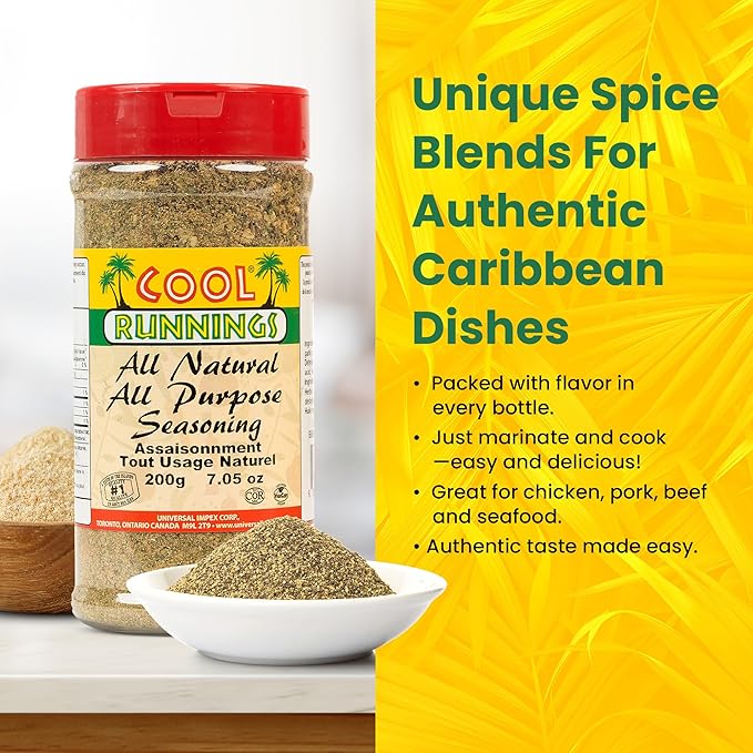 Cool Runnings All Natural All Purpose Seasoning 200g - No Salt, No Sugar, No Artificial Additives