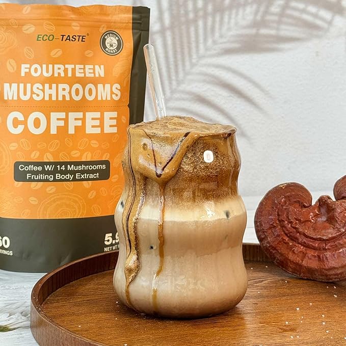 Mushrooms Coffee 14 in 1-60 Servings, Arabica Coffee with Lion's Mane, Reishi, Maitake, Turkey