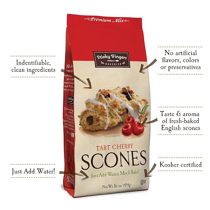English Scone Mix, Tart Cherries by Sticky Fingers Bakeries ??Easy to Make English Scones Fresh