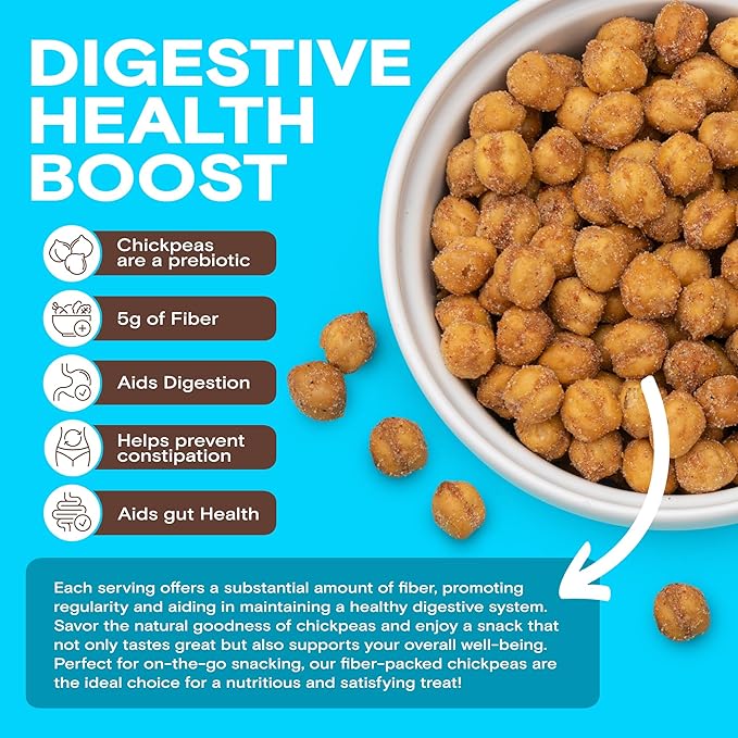 BIENA Chickpea Snacks - Crunchy Roasted Chickpeas - High Fiber Vegan Protein Snacks for Adults and