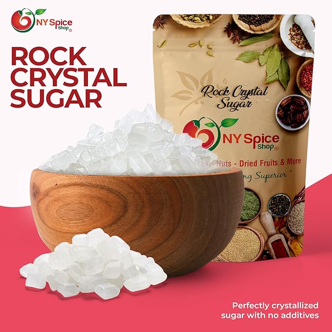 NY SPICE SHOP Rock Sugar ??3 Pound Bag Rock Candy Crystals ??Sugar Rocks Whole Crystals ??Rock