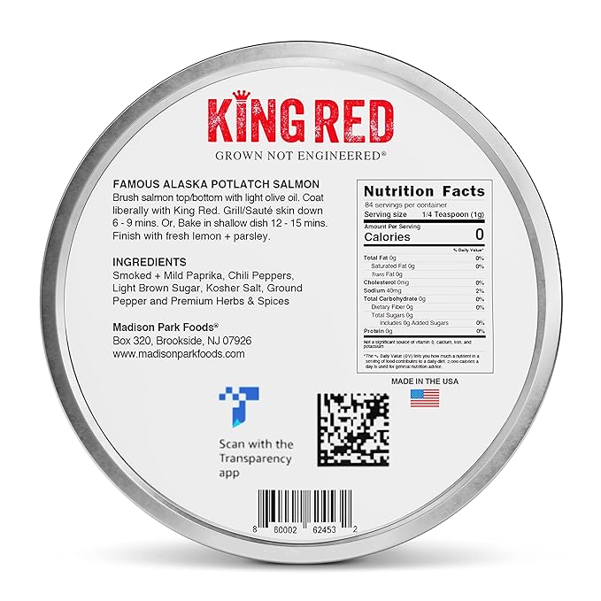 King Red Salmon Rub ??Classic Potlatch Seasoning Dry Spice Blend - Grilled Salmon, Seafood and
