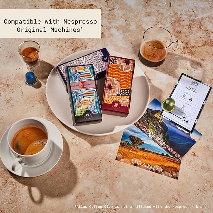 Atlas Coffee Club Espresso Pods Compatible with Nespresso Original– Medium Roast Variety Pack (80