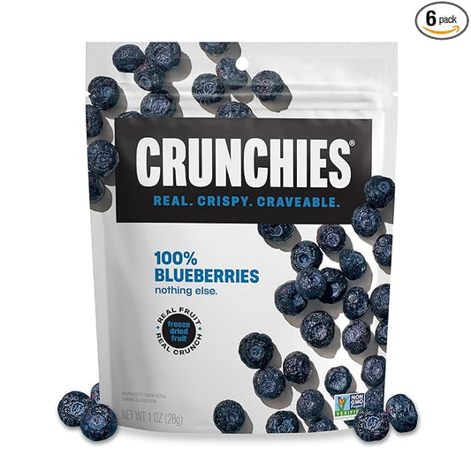 Crunchies Freeze-Dried Fruits, 100% All Natural Crispy Fruit, Non GMO and Kosher, Resealable Freeze