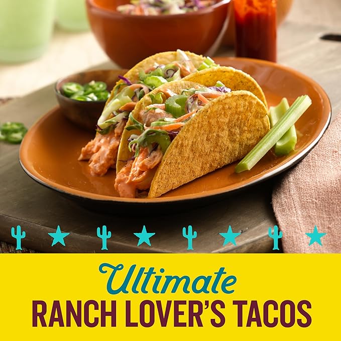 Old El Paso Stand ???Stuff Taco Shells, Zesty Ranch Flavored, Gluten Free Crunchy Corn Taco Shells