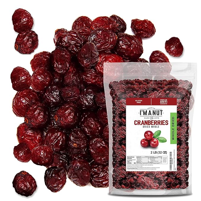 Dried Cranberries Original 2 Pound (32 oz) Batch Tested Gluten & Peanut Free | Resealable Bag |
