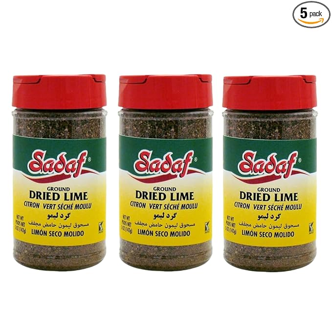 Sadaf Ground Dried Lime - Limoo Omani - Dried Lime Powder for Cooking & Food Flavoring - Lime