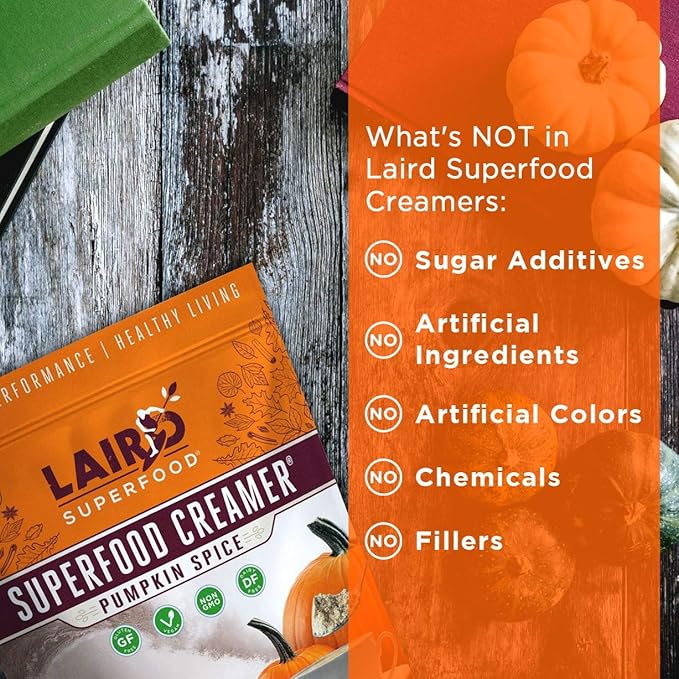 Laird Superfood Non-Dairy Original Superfood Pumpkin Spice with Real Pumpkin and Spices, Coconut