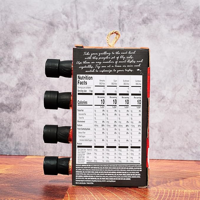 Smokehouse by Thoughtfully, Smokehouse Barbecue Rubs Gift Set, Flavors Include Cajun, Caribbean