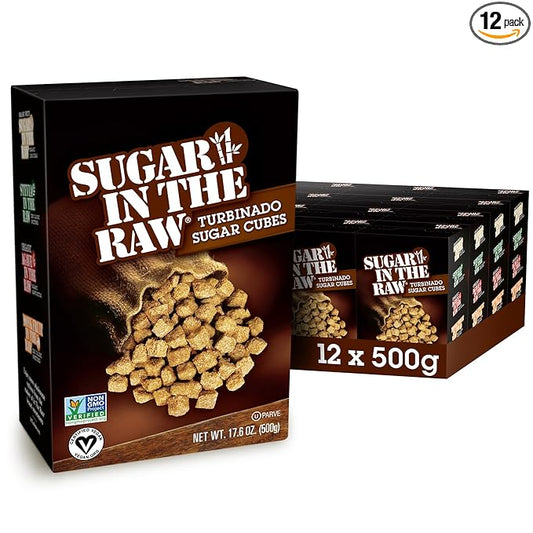 Sugar In The Raw Granulated Turbinado Cane Sugar Cubes, No Added Flavors or erythritol, Pure