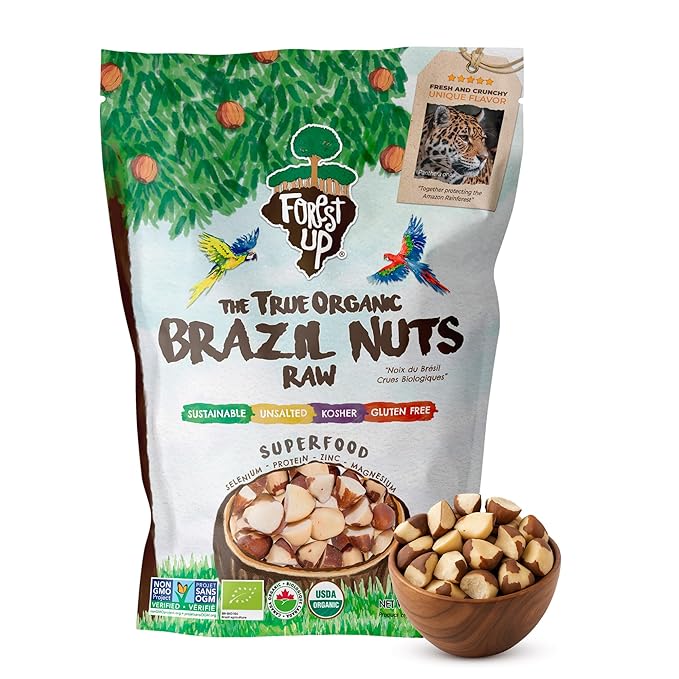 Snack The True Organic Broken Brazil Nuts 32 oz – Raw and Unsalted – Healthy-Rich in Vegetable