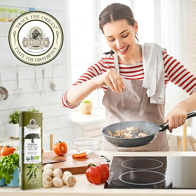 Ellora Farms, Extra Virgin Olive Oil, Organic Cold Press, Traceable Single Origin Olive Oil