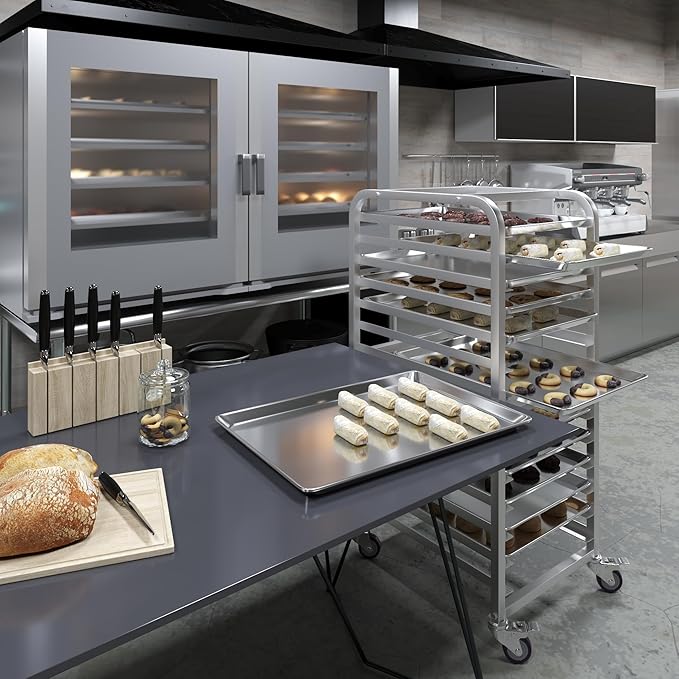 Pack of 6 | 18 in. x 26 in. Full Size Aluminum Bun. / Sheet Pan | Ideal for baking, roasting