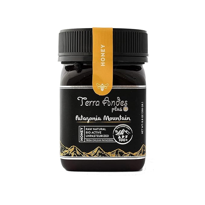 Patagonia Mountain Honey APF 100+ by TERRA ANDES PLUS | Raw natural organic honey. Highest