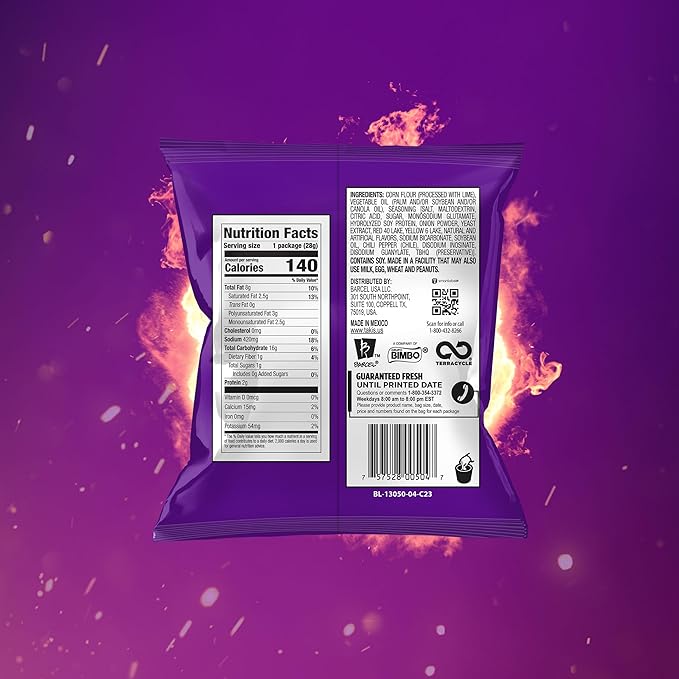 Takis Fuego 40 pc / 1 oz Multipack - Hot Chili Pepper & Lime Flavored Extreme Spicy Rolled Tortilla