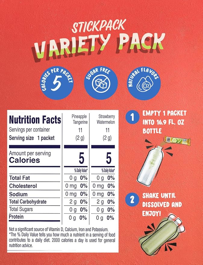 Klass Aguas Frescas Powdered Drink Mix | 44 Sugar Free Powder Packets | Flavors - Cucumber Limeade