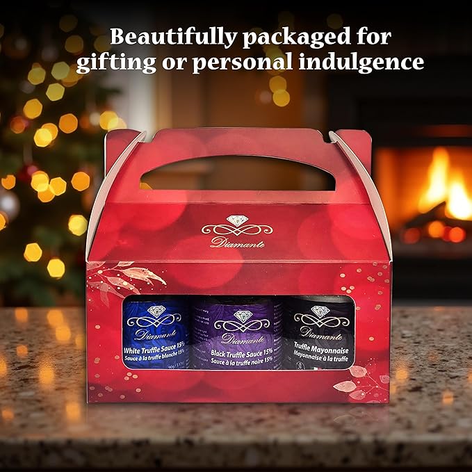 Diamante Italy Truffle Sauce Gift Box Set (3 jars x 90g), Including: 1pc of 15% White Truffle Sauce