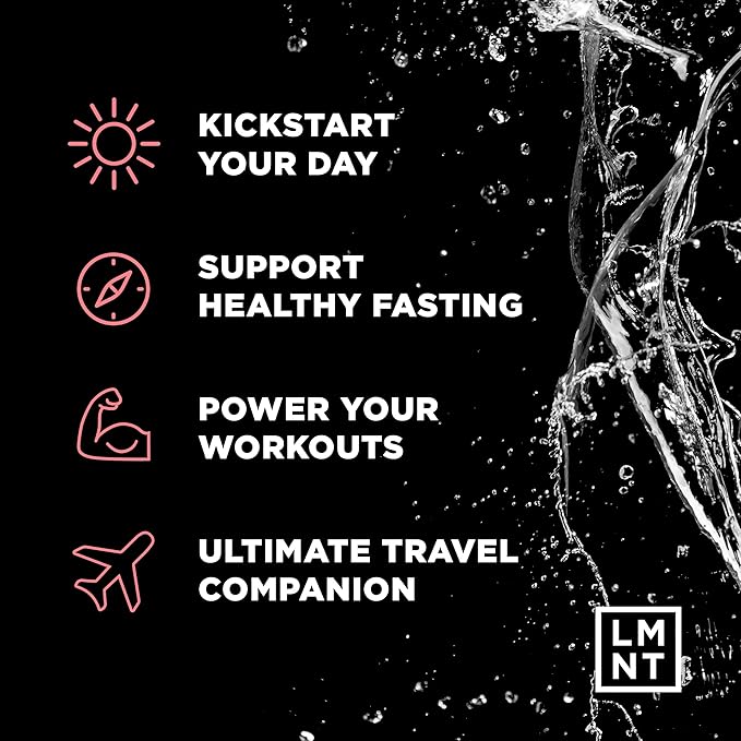 Drink LMNT Zero Sugar Electrolytes - Raspberry Salt | Drink Mix | 30-Count