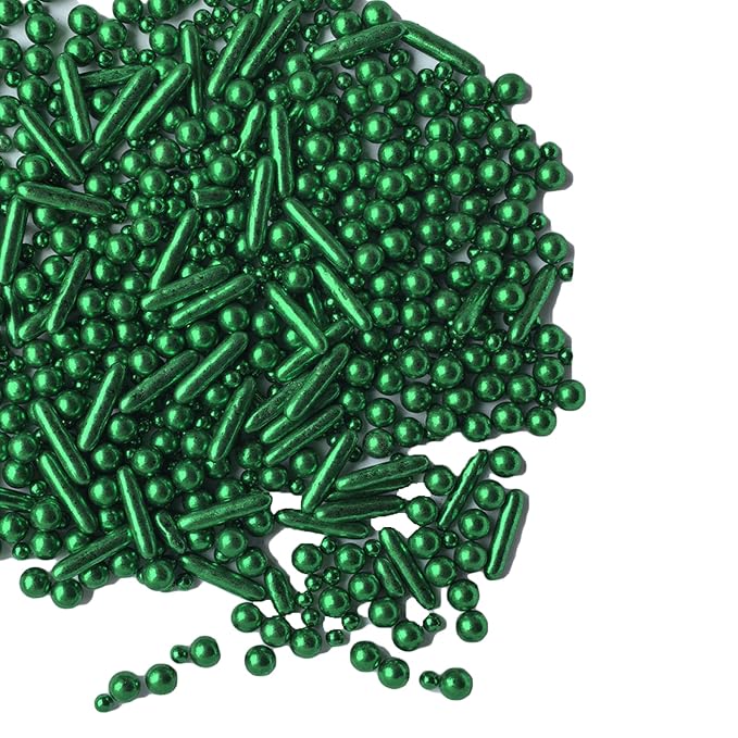 Sprinkles Green Pearl Sugar Candy Mix Size Baking Cake Decorations Cupcake Toppers Celebrations