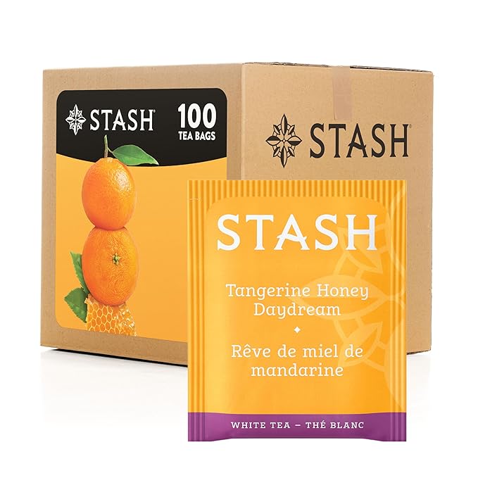 Stash Tea Tangerine Honey Daydream White Tea - Caffeinated, Non-GMO Project Verified Premium Tea
