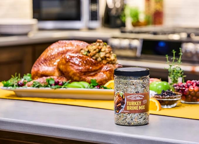 Orrington Farms Turkey Brine Mix | Savory Blend of Sea Salt, Cranberries, Sage, Juniper Berries &