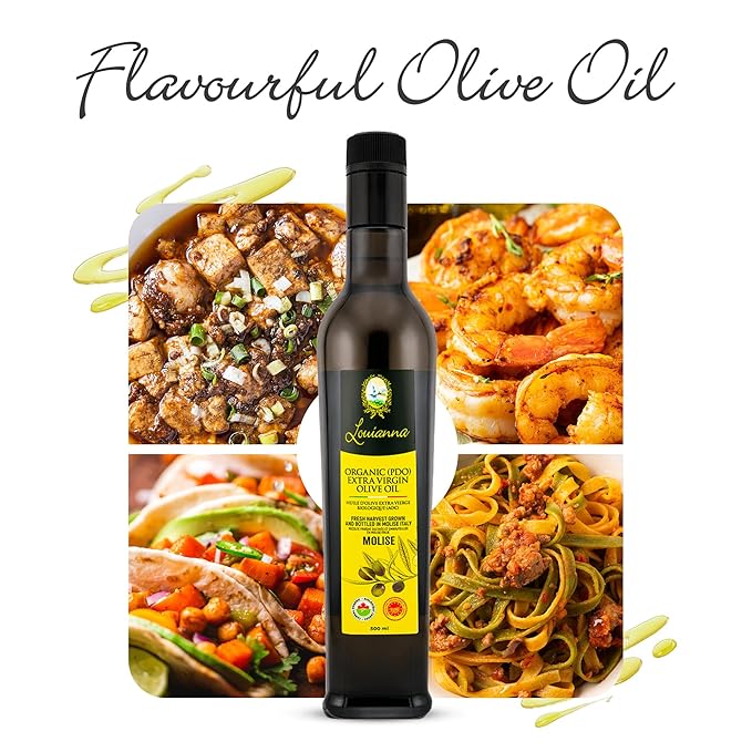 Louianna - Organic Extra Virgin Olive Oil, Low Acidity and High Polyphenol Olive Oil, Pure Olive