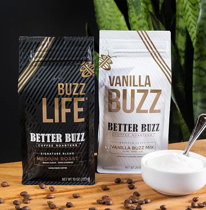 Better Buzz Best Drink Ever Home Carry Kit 30oz., 10oz. Medium Roast Whole Bean Coffee (Buzz LIfe)