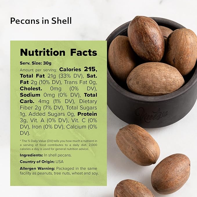NUTS U.S. - Pecans In shell | Whole, Raw and Unsalted | No Added Flavor or Color | Fresh Buttery
