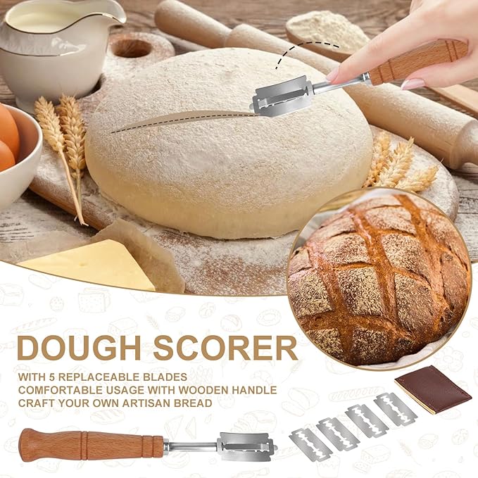 TNELTUEB Bread Proofing Basket Set, Incl 10'' Round & 9.6'' Oval Rattan Banneton, Dough Whisk