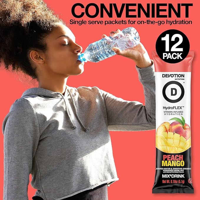 Devotion Nutrition HydroFLEX Water Flavoring Packets ??Sugar-Free Hydration with Vitamins &