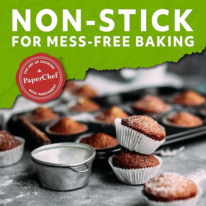 X-Large Parchment Baking Cups - Easy Release, Non-Stick Paper - 30 Count - 4 Pack