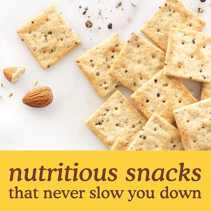 Simple Mills Almond Flour Crackers, Black Cracked Pepper, Gluten Free, Flax Seed, Sunflower Seeds