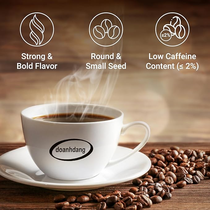 doanhdang - 17 Oz Premium Robusta Whole Bean Coffee, 100% Robusta Medium Roast, Rich Flavor for