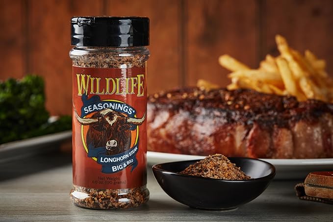 Wildlife Seasonings Longhorn Steak ??Big & Bold Flavor for Beef, Pork, Chicken, and Vegetables for