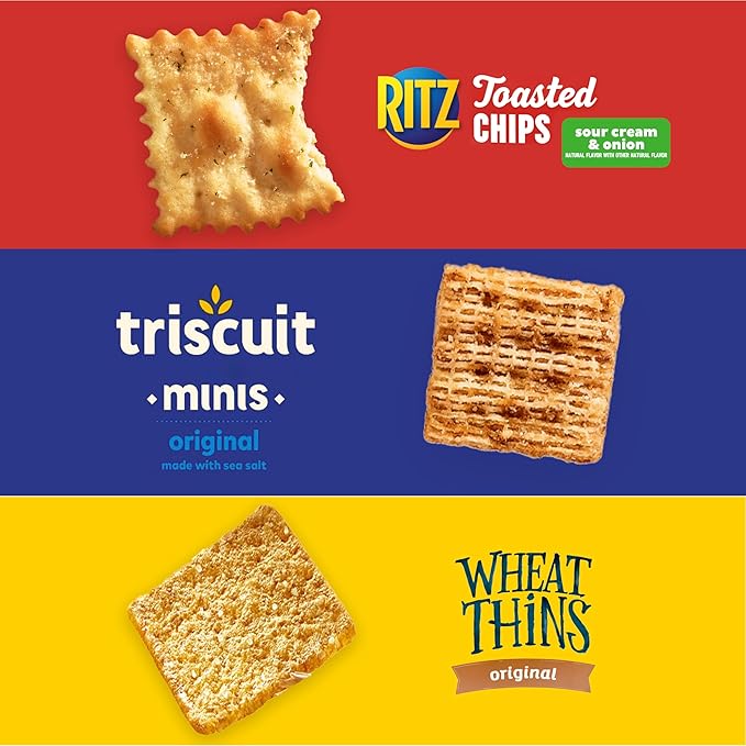 Nabisco Cracker Variety Pack, RITZ Toasted Chips, Wheat Thins Snacks Whole Grain Wheat Crackers and