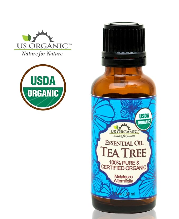 US Organic 100% Pure Tea Tree Essential Oil, Steam Distilled, USDA Certified Organic, for Hair