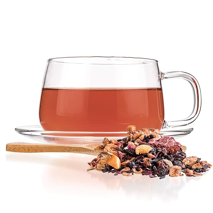 Tealyra - Sweet Berry Compote - Hibiscus - Cherry - Raspbery - Herbal Fruity Loose leaf Tea - Hot