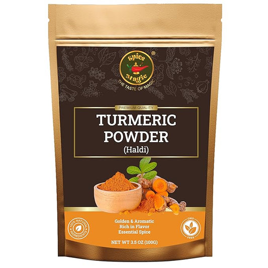 Spice Magic Turmeric Powder ??3.5 oz (100 g) | Pure, Natural Ground Haldi for Cooking, Golden Milk