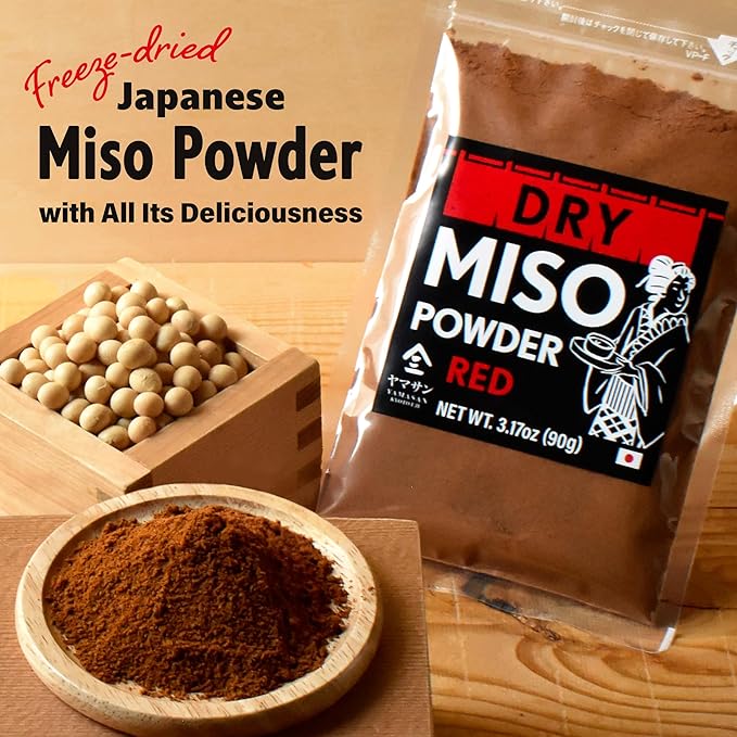 YAMASAN KYOTO UJI Japanese Dry Red Miso Seasoning, Freeze-Dried Red Miso Powder, Rich Flavor and
