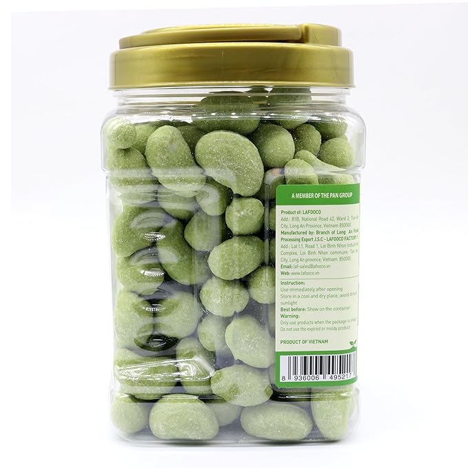 LAFOOCO Cashews, 100% Natural, Vegan Snacks, Great Gift, Resealable Jar, Halal, BRCGS (14.11 oz)