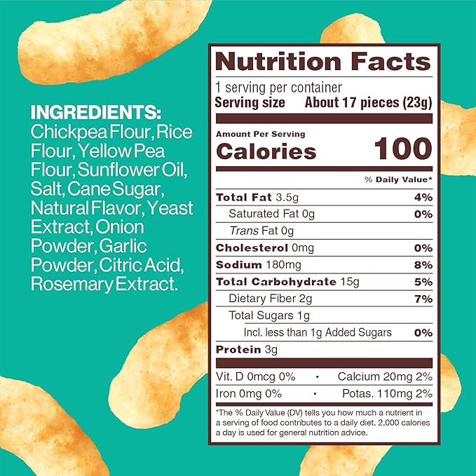 Hippeas Chickpea Puffs, Variety Pack: Vegan White Cheddar, Nacho Vibes, 0.8 Ounce (Pack of 30), 3g