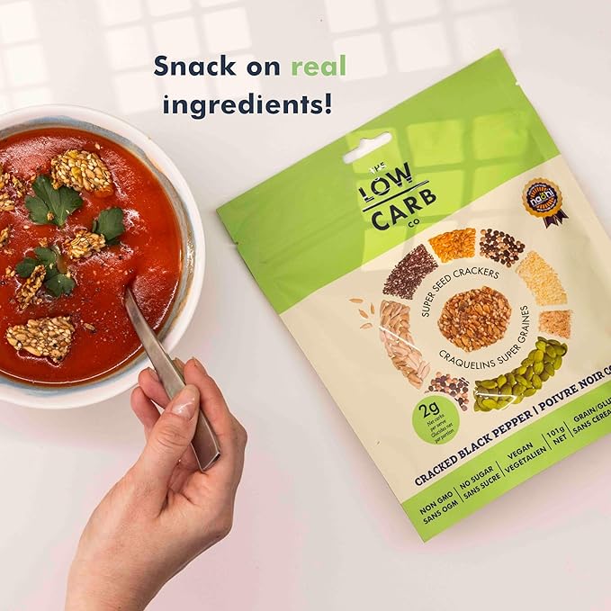 Super Seed Crackers, Gluten Free & Keto Friendly Healthy Snacks, Vegan, Zero Sugar, Paleo &