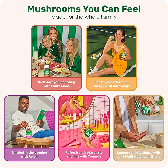 Fungies Multi Mushroom Gummies for Men & Women - Mushroom Supplement Includes Lion?™s Mane