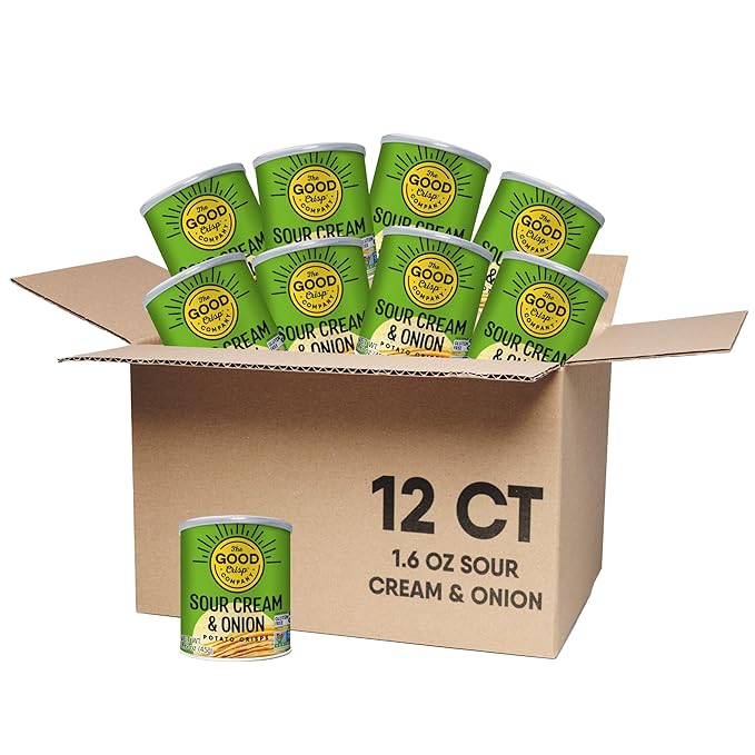 The Good Crisp Company, Good Crisps Minis (Sour Cream and Onion, 1.6 Ounce, Pack of 12) Non-GMO