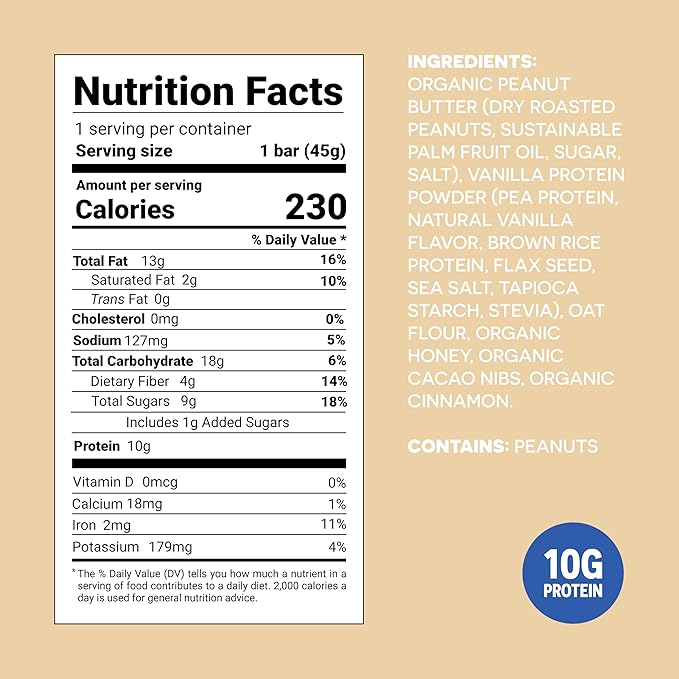 FROPRO Plant Protein Snack Bars - Plant Based Protein Bars, All-Natural, Gluten, Dairy, & Soy Free